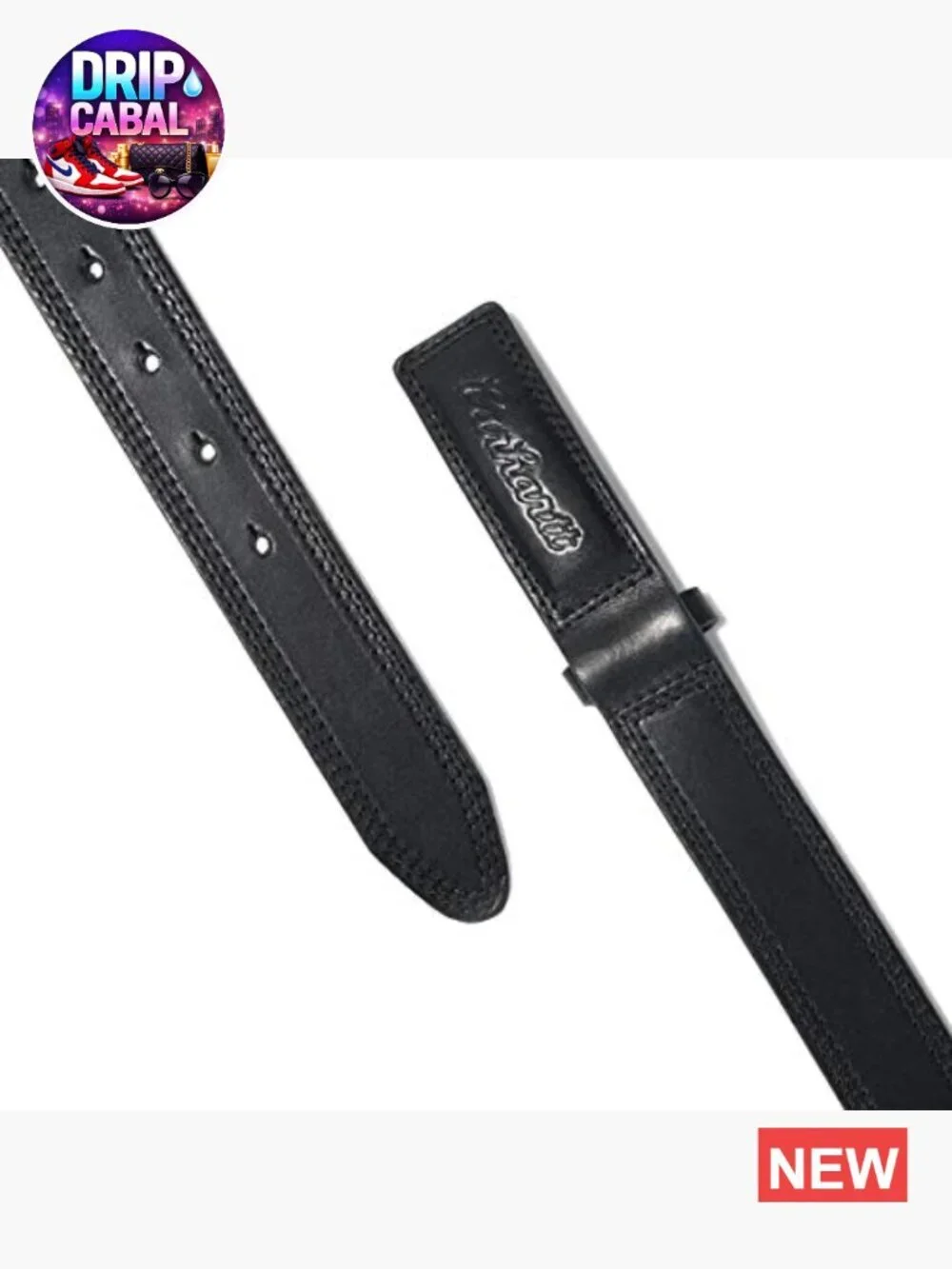 Full-Grain Leather Belt with Scratchless Buckle for Workwear